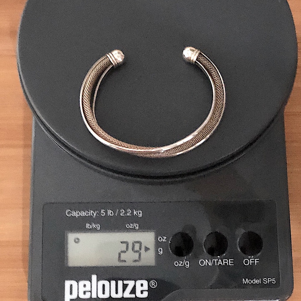 $172  Designer Estate Cuff  Sterling Silver  Marked 925 - Picture 9 of 9